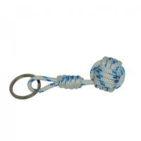 Pomme de touline blanc et bleu 4 rangs porte cles marin 1 photoroom