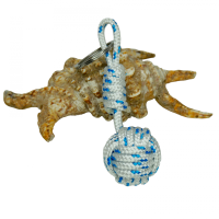 Pomme de touline blanc et bleu 4 rangs porte cles marin 18 photoroom