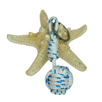 Pomme de touline blanc et bleu 4 rangs porte cles marin 19 photoroom