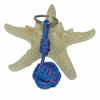Pomme de touline bleu a points rouge 12 
