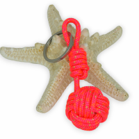 Pomme de touline multicolore rose fluo dore porte cles marin 10 