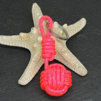 Pomme de touline multicolore rose fluo dore porte cles marin 2 
