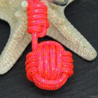 Pomme de touline multicolore rose fluo dore porte cles marin 3 