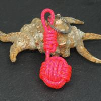 Pomme de touline multicolore rose fluo dore porte cles marin 4 
