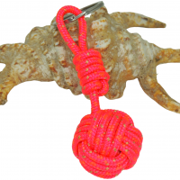 Pomme de touline multicolore rose fluo dore porte cles marin 5 1 