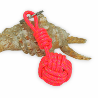 Pomme de touline multicolore rose fluo dore porte cles marin 7 