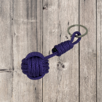 Pomme de touline porte cle marin mauve violet fait main 5 