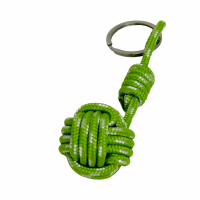 Pomme de touline porte cles marin vert et blanc 2 photoroom