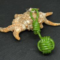 Pomme de touline porte cles marin vert et blanc 20 