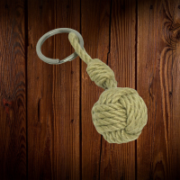 Pomme de touline porte cles style chanvre noeud marin 10 