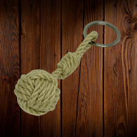 Pomme de touline porte cles style chanvre noeud marin 14 