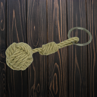 Pomme de touline porte cles style chanvre noeud marin 17 
