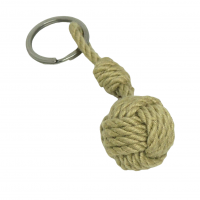 Pomme de touline porte cles style chanvre noeud marin 7 
