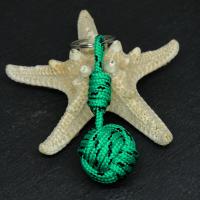 Pomme de touline verte et noire bicolore noeud marin 1 