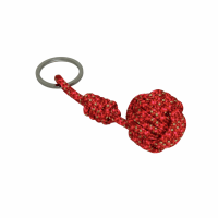 Porte cle pomme de touline rouge rose dore 1 