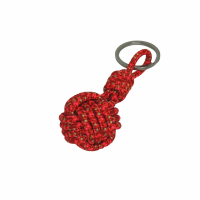 Porte cle pomme de touline rouge rose dore 2 