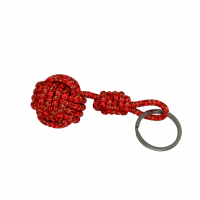 Porte cle pomme de touline rouge rose dore 3 