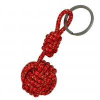 Porte cle pomme de touline rouge rose dore 3 1 