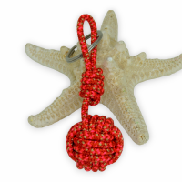 Porte cle pomme de touline rouge rose dore 9 
