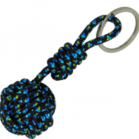 Porte cles marin pomme de touline noir bleu et vert 2 1 