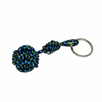 Porte cles marin pomme de touline noir bleu et vert 3 