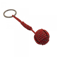 Porte cles pomme de touline bordeaux bleu et jaune 4 