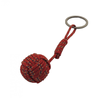 Porte cles pomme de touline bordeaux bleu et jaune 5 