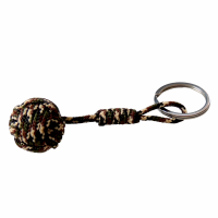 Porte cles pomme de touline camouflage noir marron vert beige 3 