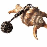 Porte cles pomme de touline camouflage noir marron vert beige 6 
