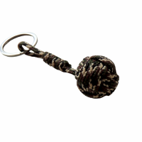 Porte cles pomme de touline camouflage noir marron vert beige 8 