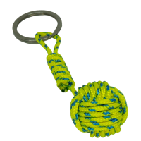 Porte cles pomme de touline jaune et bleu 2 1 