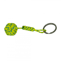 Porte cles pomme de touline jaune et bleu 3 