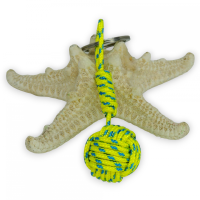 Porte cles pomme de touline jaune et bleu 8 