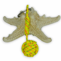 Porte cles pomme de touline jaune turquoise rose 7 