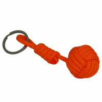 Porte cles pomme de touline noeud marin fait main orange fluo 1 1 
