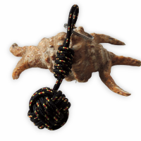 Porte cles pomme de touline noir 2 