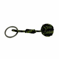 Porte cles pomme de touline noir et jaune 1 