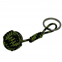 Porte cles pomme de touline noir et jaune 4 