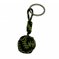 Porte cles pomme de touline noir et jaune 5 