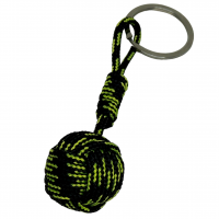 Porte cles pomme de touline noir et jaune 5 1 