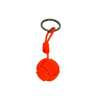 Porte cles pomme de touline orange fluo 10 
