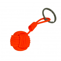Porte cles pomme de touline orange fluo 11 