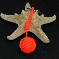 Porte cles pomme de touline orange fluo 3 2