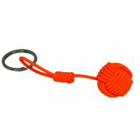 Porte cles pomme de touline orange fluo 6 