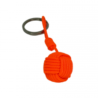 Porte cles pomme de touline orange fluo 7 