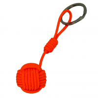 Porte cles pomme de touline orange fluo 8 1 