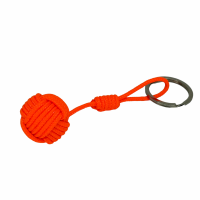 Porte cles pomme de touline orange fluo 9 