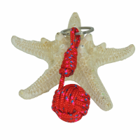 Porte cles pomme de touline rouge bleu rose 10 