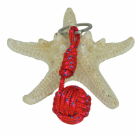 Porte cles pomme de touline rouge bleu rose 11 