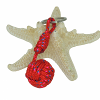 Porte cles pomme de touline rouge bleu rose 12 